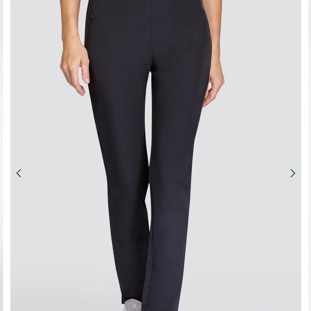 TAIL..NWOT Allure Onyx Black Straight Leg Pull On Pants Structured Design Size 8
